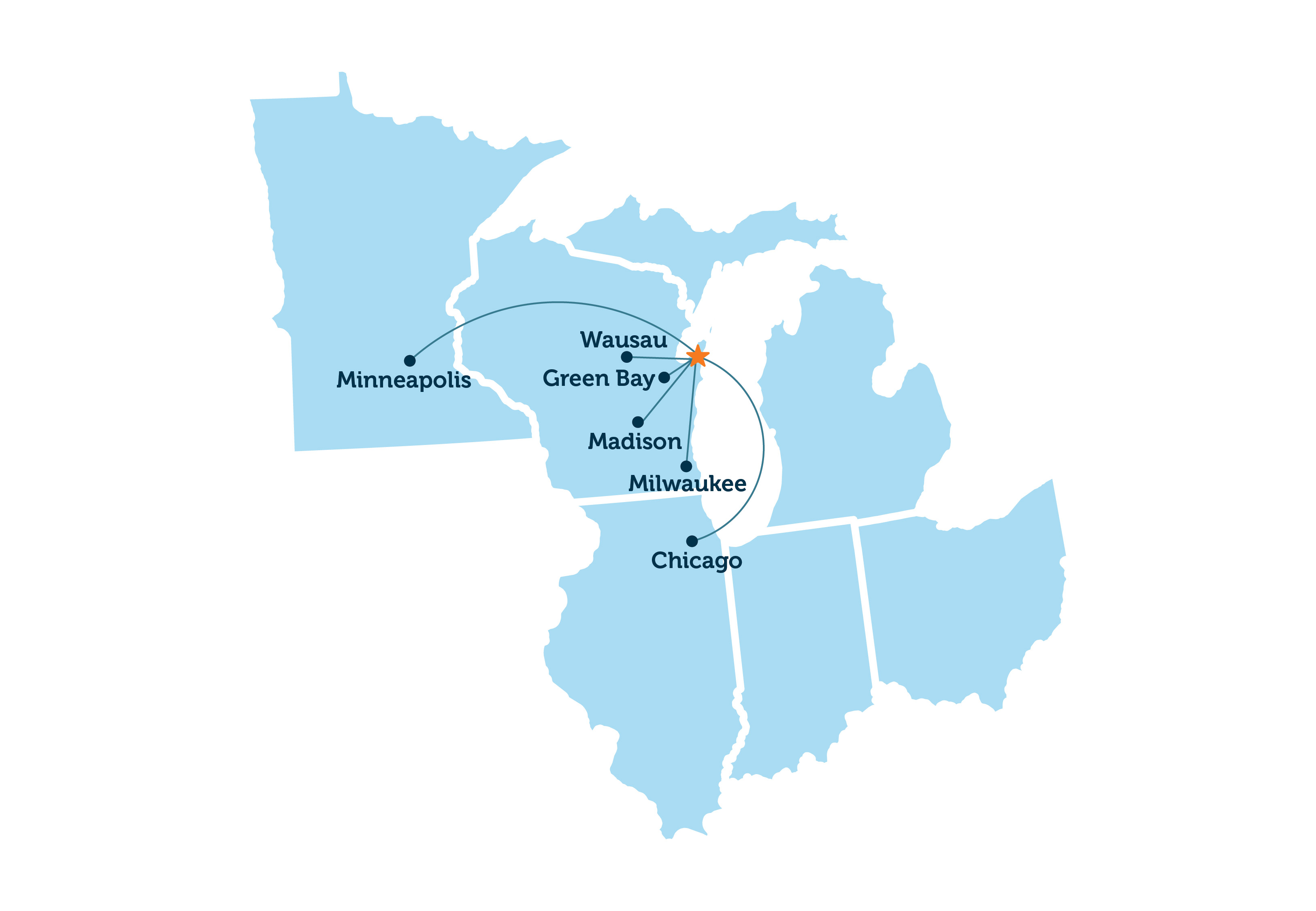 Travel Drive Times and Distances to Door County