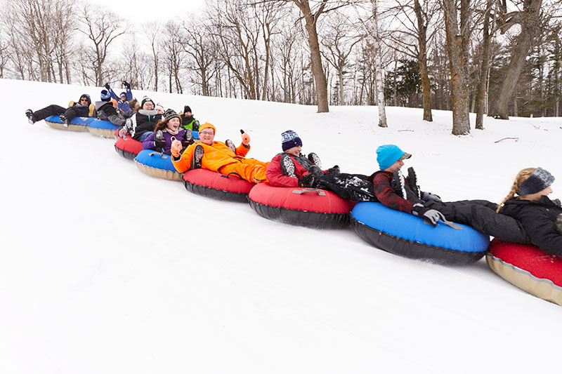 Sledding at Peninsula State Park