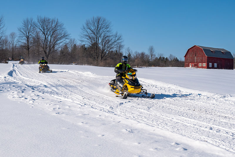 Snowmobiling in Door County, a top thing to do in winter.